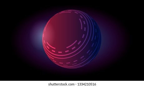 Abstraction of land. has an oval shape made from the rows that are inscribed in the oval. Dark shades. Has illumination and is on a dark background.
