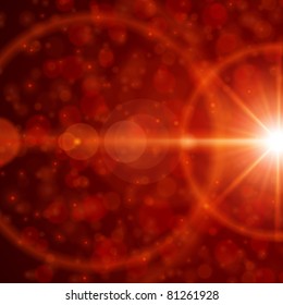 Abstraction light with lens flare vector background. Eps 10.
