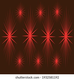 abstraction. light rays on a dark background