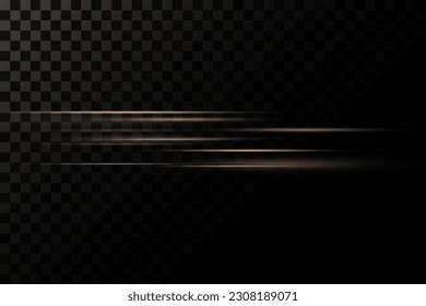 Abstracción de líneas, rayos de luz de velocidad. Sobre un fondo transparente.