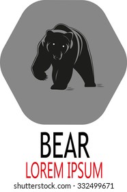 the abstraction of the logo bear,vector