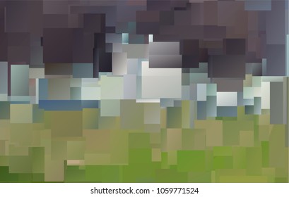 Abstraction. Low poly. Background. Squares and triangles.