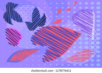 Abstraction of modern style with the composition of different figures.
Colorful texture with a modern geometric pattern. Geometric background. Modern abstract background for websites and business.