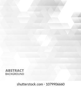 Abstraction of modern triangle patterns in white-grey background. Illustration vector eps10
