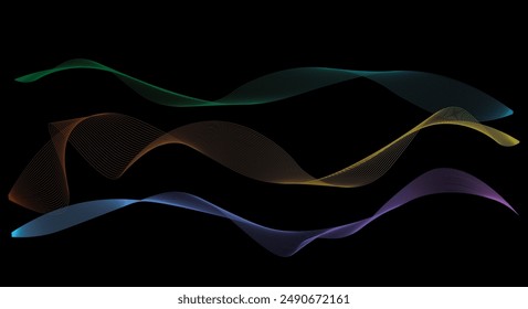 movimiento de abstracción de líneas de onda coloreadas