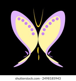 Abstraction multicolored butterflies. Multi-colored blots.  butterfly watercolor, isolated on a white