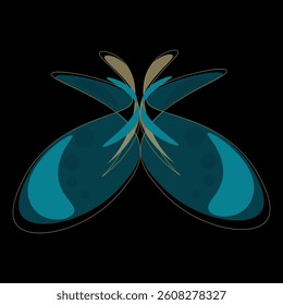 Abstraction multicolored butterflies. Multi-colored blots.   Doodle flowers. For design of postcard, sticker, banner