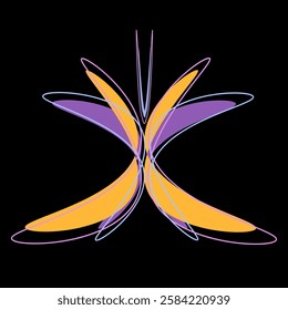 Abstraction multicolored butterflies. Multi-colored blots.  Educational games for children.