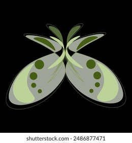 Abstraction multicolored butterflies. Multi-colored blots.  Set colorful butterflies