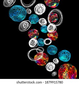 Abstraction from multi-colored circles. Vector illustration