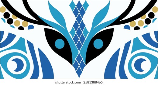 Abstraction, a night bird's view, Illustration Vector, design art, logo