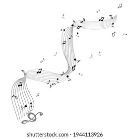 Abstraction of the note. Vector illustration