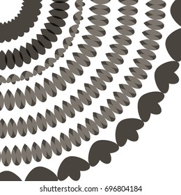 Abstraction on background circling chaotically in a circle. Abstract chaotic geometric pattern.