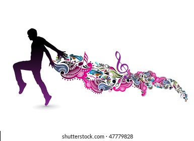 abstraction on a background of magician create a magic power, vector illustration