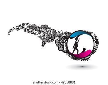 abstraction on a background of magician create a magic power with space of your text, vector illustration