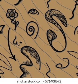 Abstraction on a brown background