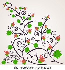 It is an abstraction on grapes. Vector illustration.
