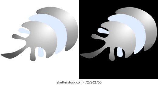 abstraction on a light and dark background / abstract jellyfish / 2 business logo