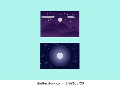 abstraction on the theme of mountains space night