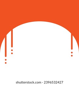 abstraction of orange paint on a white background, paint smudges