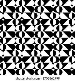 Ornamento de abstracción. Patrón geométrico decorativo de formas en blanco y negro