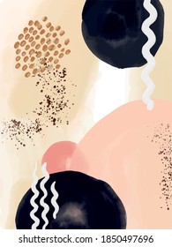 Abstraction. Painting. Abstract painting. brush strokes, water color stains, the texture of paint. Composition. Lines. Minimalistic style. Hand painting.