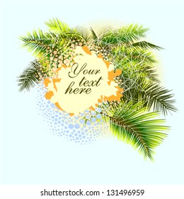 abstraction with palm trees