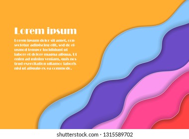Abstraction paper cut style. Vector illustration of paper cut style for web page, signage, banners.