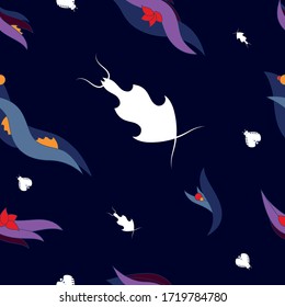 Abstraction pattern with butterfly, moth and plants. Pattern for textiles, fabrics,  wrapping paper, book cover background