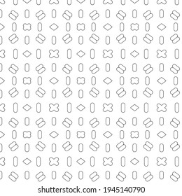 Abstraction pattern geometry. Black and white. Rhombuses.