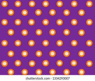 abstraction pattern orange-milk balls on a purple background