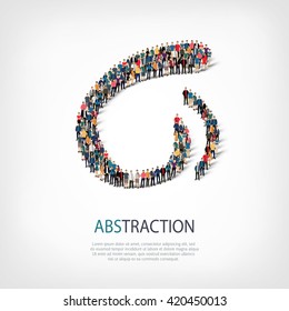 abstraction people vector 3d