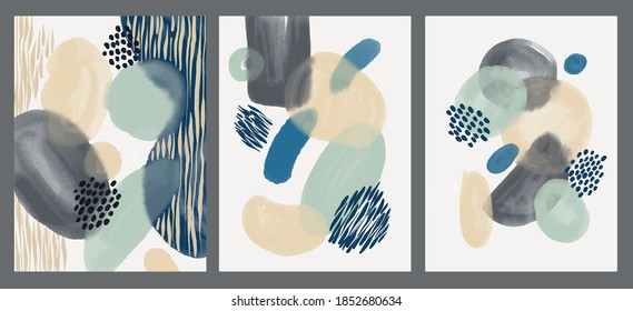 Abstraction. Pictorial abstraction. Strokes of brushes, paints, prints and lines. Colorful design cards. Wallpapers, banners, and postcards.