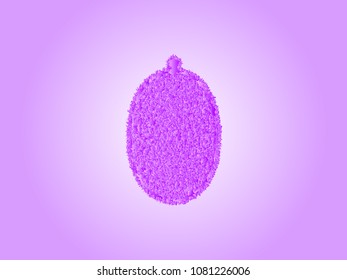 Abstraction of a plum on a violet background