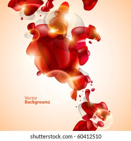 Abstraction red background