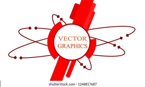 abstraction red radius geometric shape