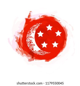Abstraction Republic of Singapore. Vector