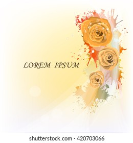 abstraction with roses. Vector