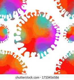 Abstracción del fondo de la molécula del virus. Covid-19. Ilustración del vector