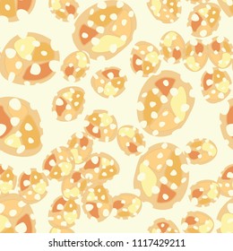Abstraction. Seamless color pattern made up of multi-colored rounded elements with holes.
