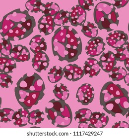 Abstraction. Seamless color pattern made up of multi-colored rounded elements with holes.