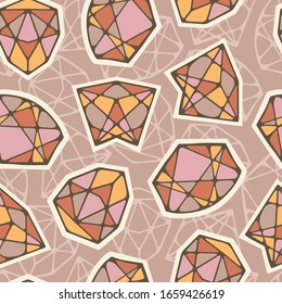 Abstraction seamless pattern with diamonds.