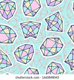 Abstraction seamless pattern with diamonds.