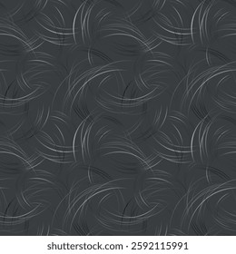 Abstraction semicircle dots and shadow.Seamless pattern ornament.Dots on a dark background.