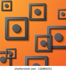 abstraction square within a circle Vector