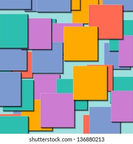 abstraction of squares. 3d image Vector