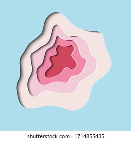 Abstraction in the style of paper cut for booklet, brochure, website, banner. Colored background.