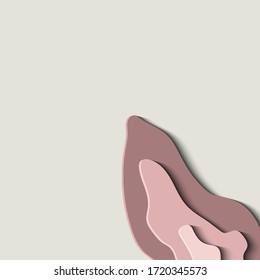 Abstraction in the style of paper cut for booklet, brochure, website, banner. Colored background.