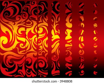 Abstraction with swirls shaped into circles