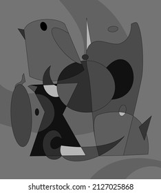 Abstraction Teapots and Coffee pots black and white
